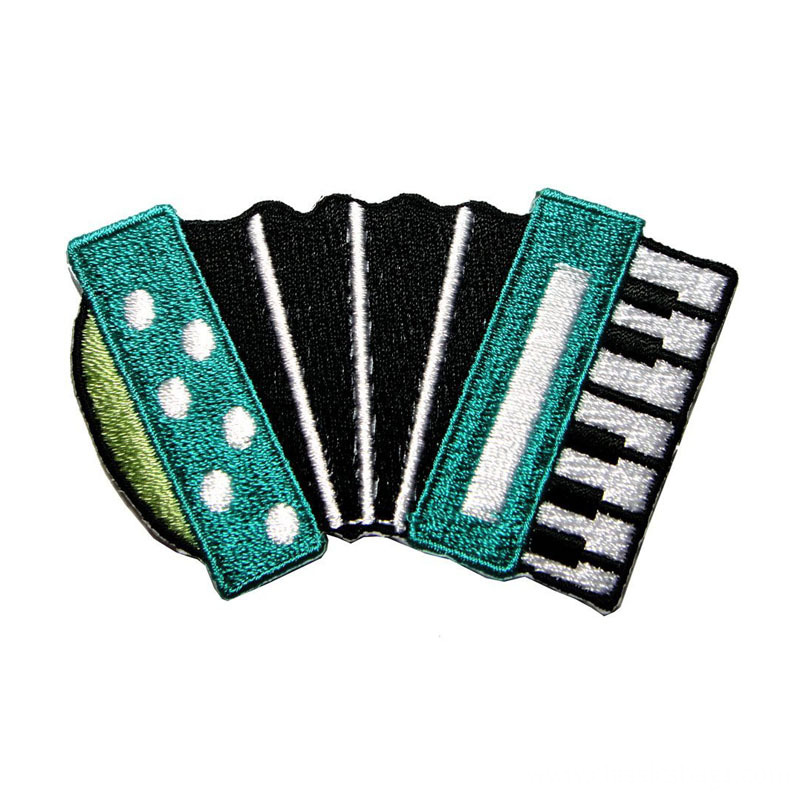 Cute Accordion Music Embroidered Patch Cute Accordion Music Embroidered Patch