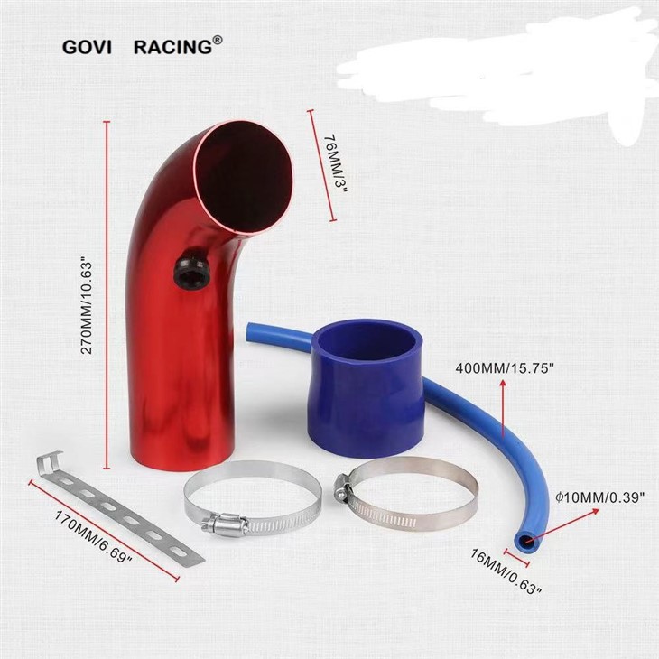 PU Air Filter 76mm Neck Air Intake Pipe Kits3 PU Air Filter 76mm Neck Air Intake Pipe Kits3