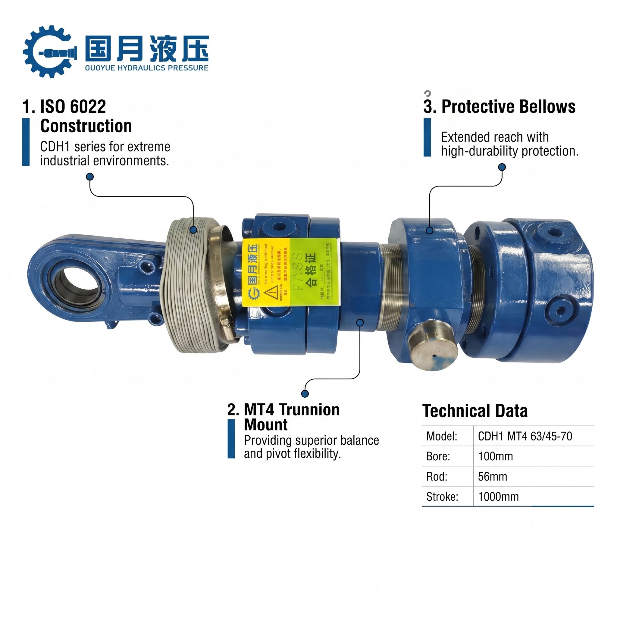 CDH1 MT4 63:45-70 Hydraulic Cylinder CDH1 MT4 63:45-70 Hydraulic Cylinder