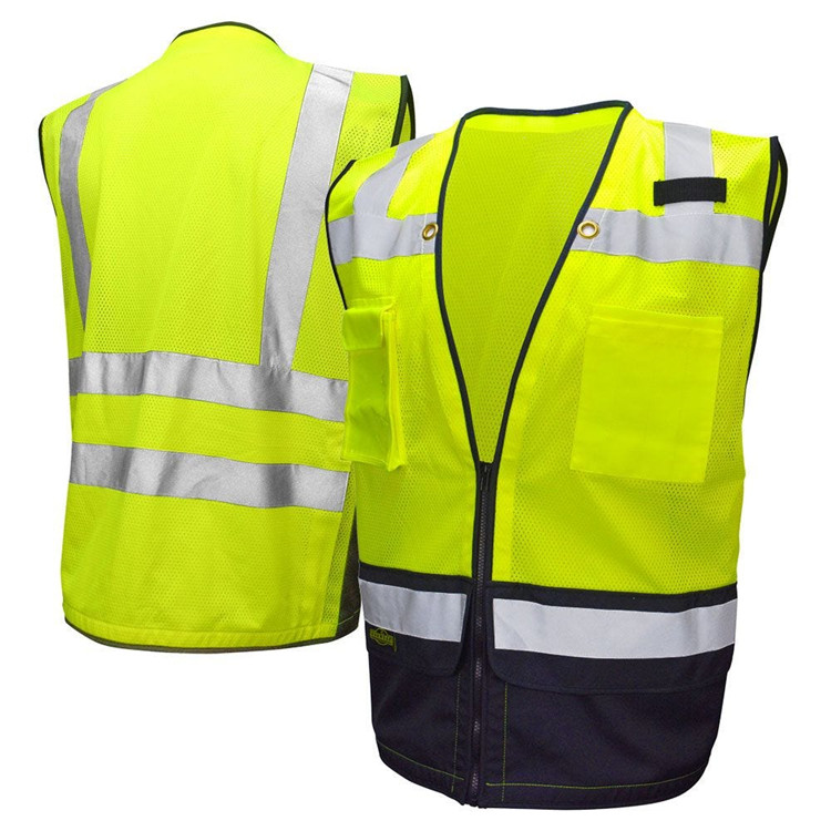 Class 2 Heavy Duty Black Bottom Surveyors Vest 1 Jpg