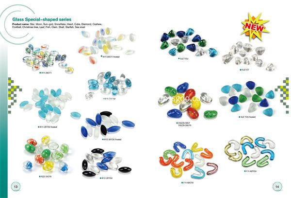 Special shape glass gems