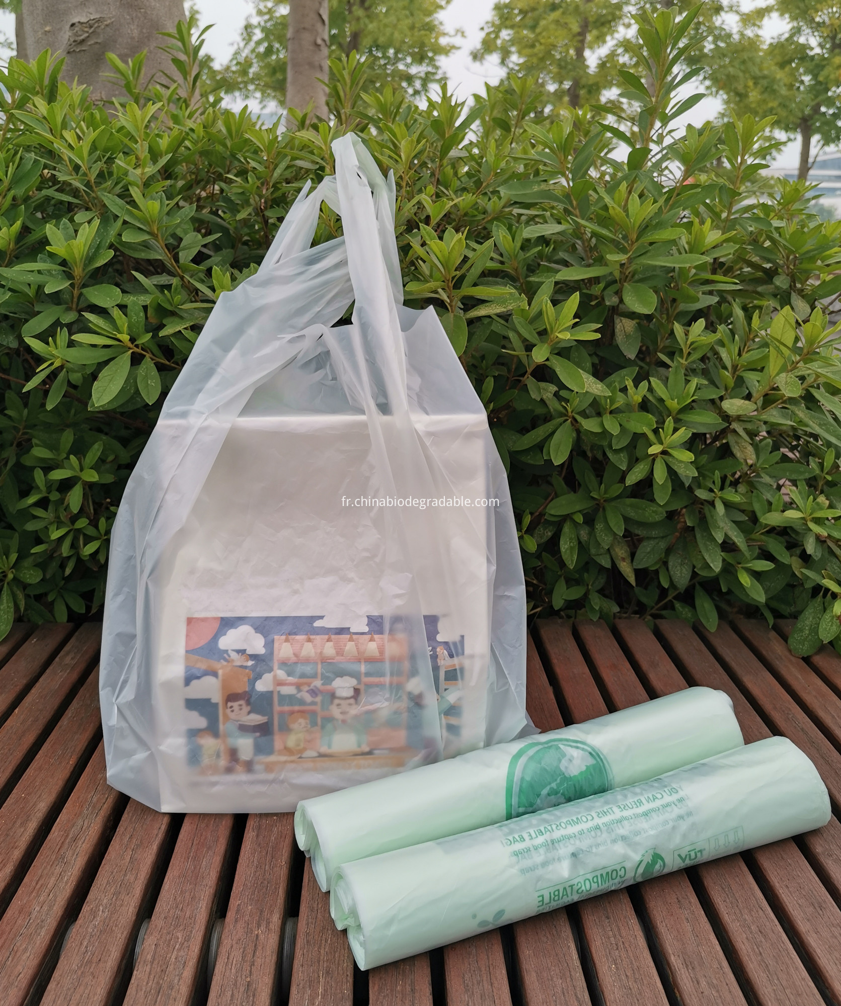 sacs à provisions compostables compostable shopping bags