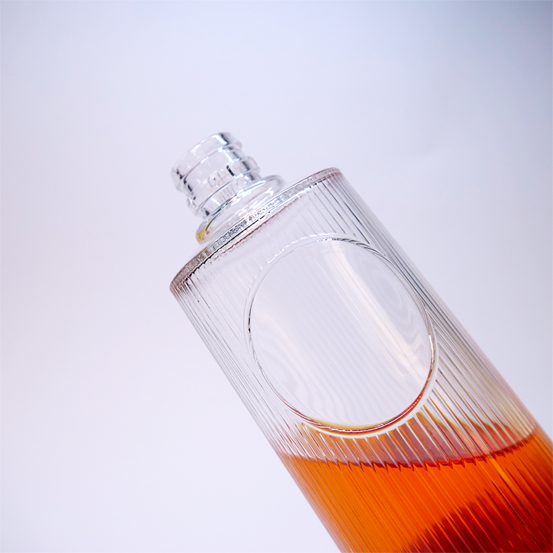 Striped Surface Transparent Tequila glass bottle Striped Surface Transparent Tequila glass bottle