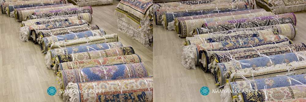 silk carpets piles