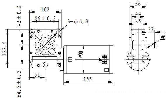 73ZYT brushed dc gear motor/ street sweepers worm lower speed geared motors with rare earth magnets