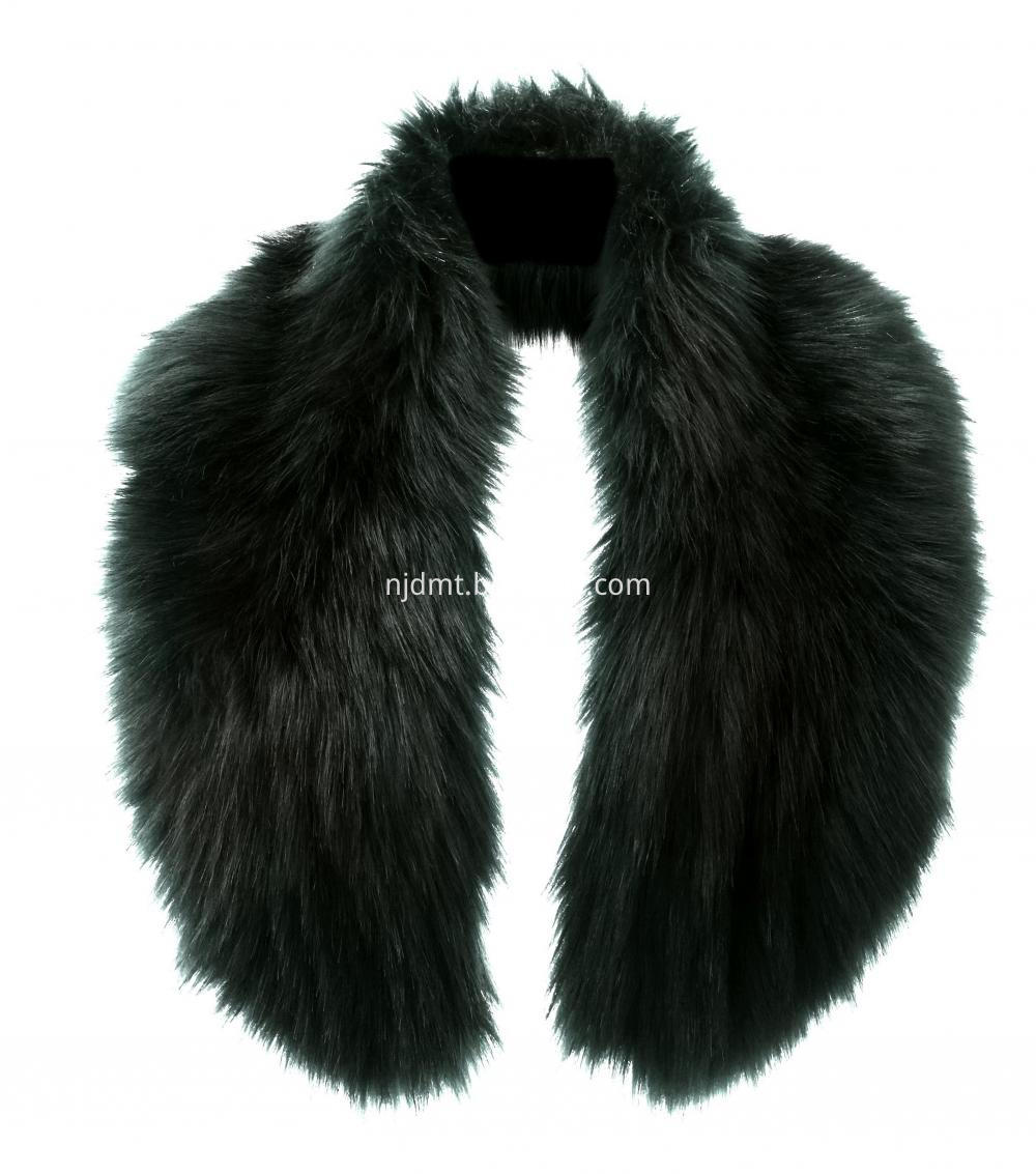 Dark Green Faux Fur Collar