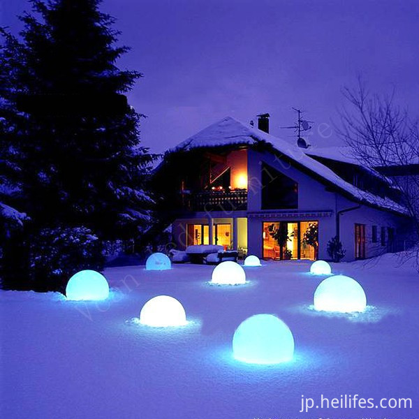 湖のLEDボールライト Lake LED ball light
