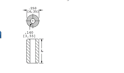 Alumínio Espaçador Redondo Round Spacer Aluminum