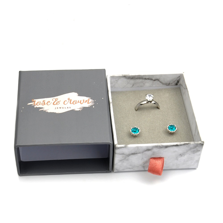 Promosi gelongsor Kertas Hadiah Pembungkusan Kotak Promotional Sliding Gift Paper Earring Packing Box