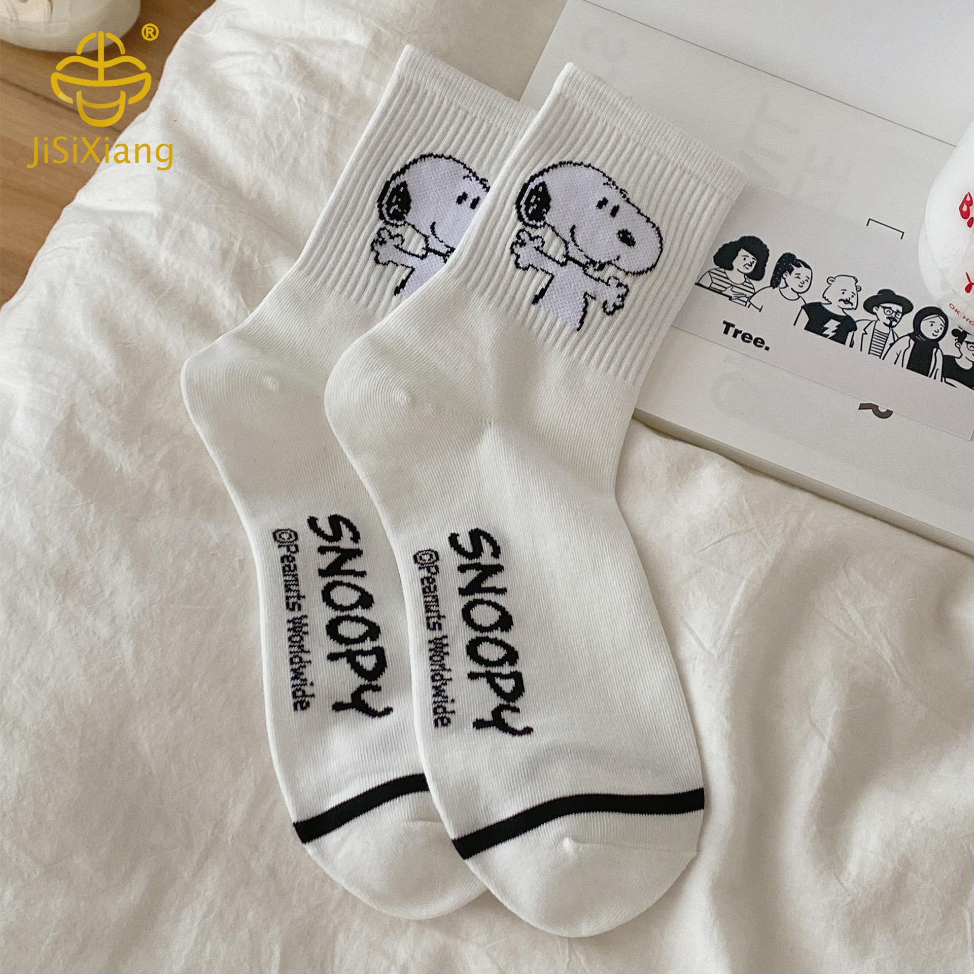 White mid calf socks White mid calf socks