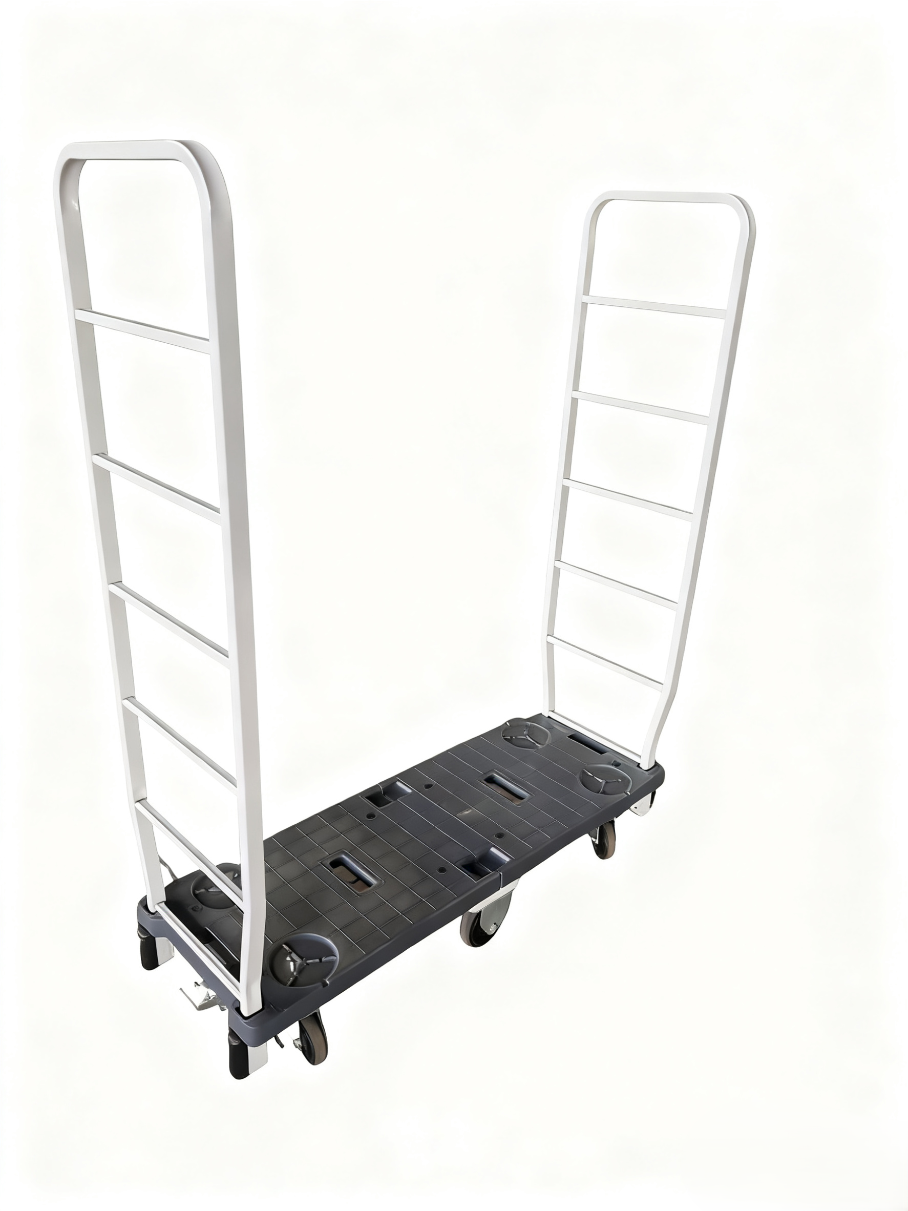 White six-wheeled logistics trolley1 White six-wheeled logistics trolley1