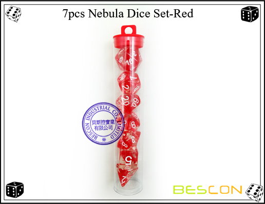 7pcs Nebula Dice Set-Red-4 7pcs Nebula Dice Set-Red-4