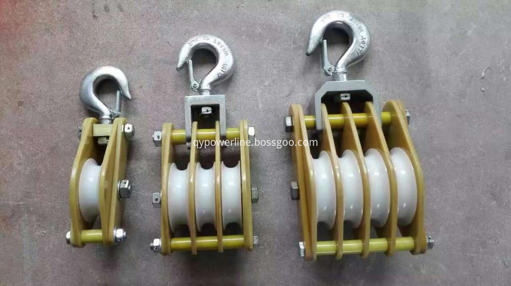 Two Sheave Steel Hoisting Pulley Block wire rope