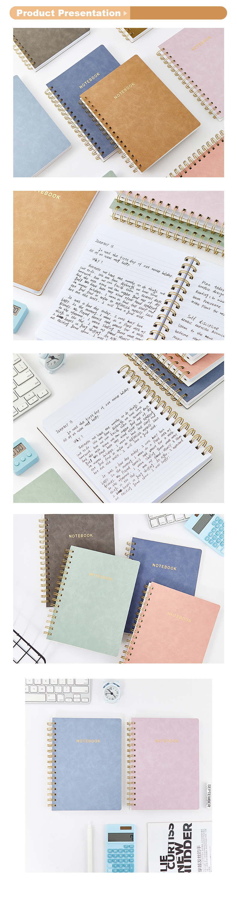 Suede softcover spiral notebook7 Suede softcover spiral notebook7