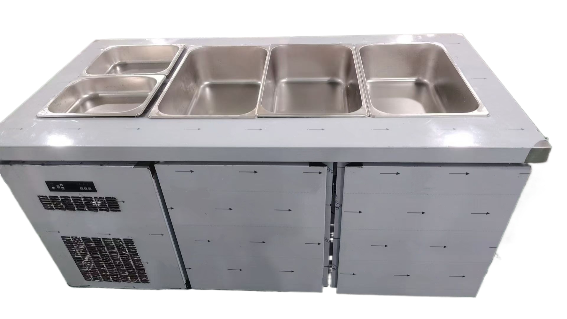refrigerated prep table with food pans refrigerated prep table with food pans