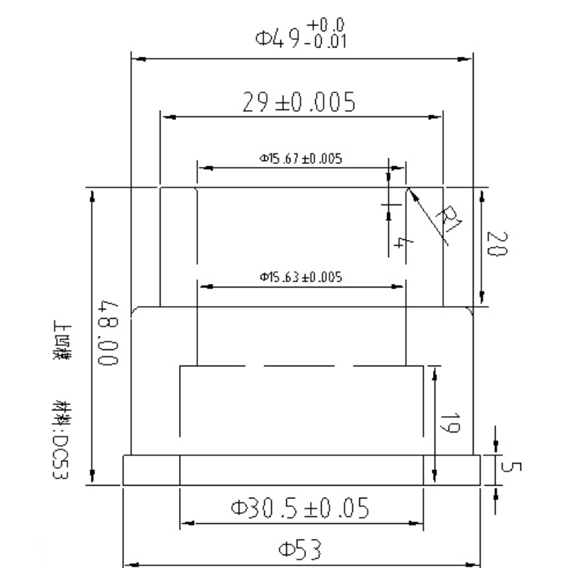 Hard alloy stretching mold Hard alloy stretching mold