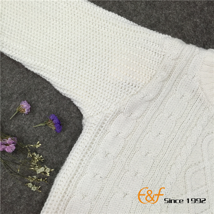 Pure Color Pullover Sweater with Pique Pure Color Pullover Sweater with Pique