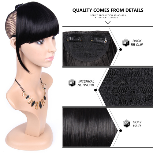 Synthetic Hair Neat Bangs Extensions Clip On Fringes Supplier, Supply Various Synthetic Hair Neat Bangs Extensions Clip On Fringes of High Quality