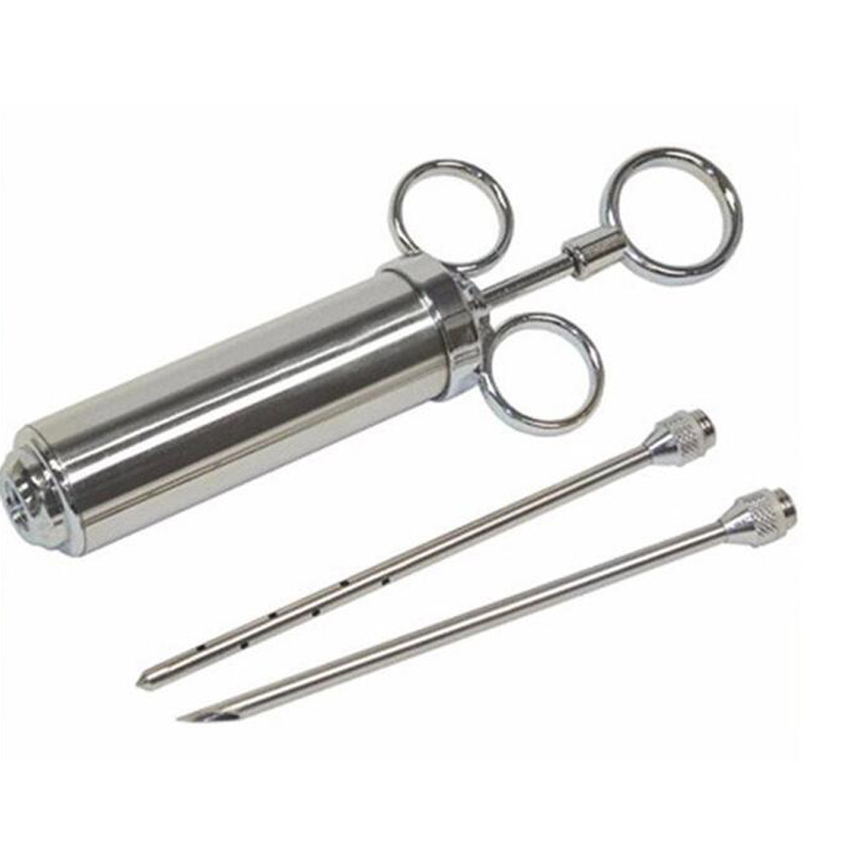 2oz 304 Stainless Meat Injector Syringe BBQ Grill Smoker Steak 2oz 304 Stainless Meat Injector Syringe BBQ Grill Smoker Steak