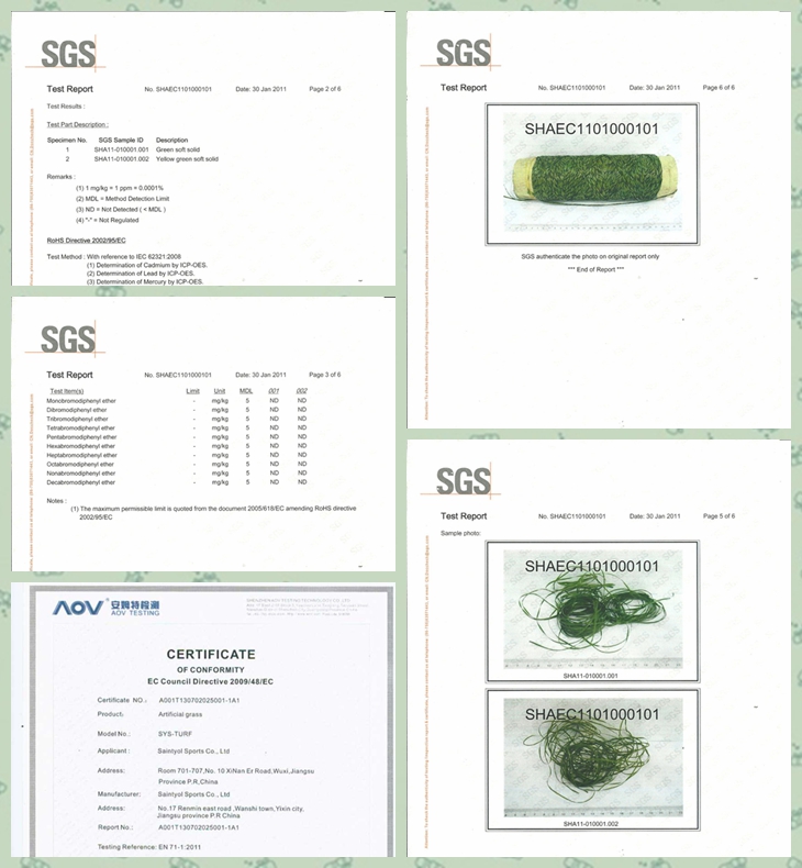 Artificial Grass Certifications