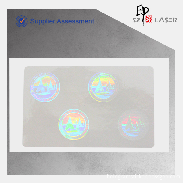 3d hologram transparent sticker