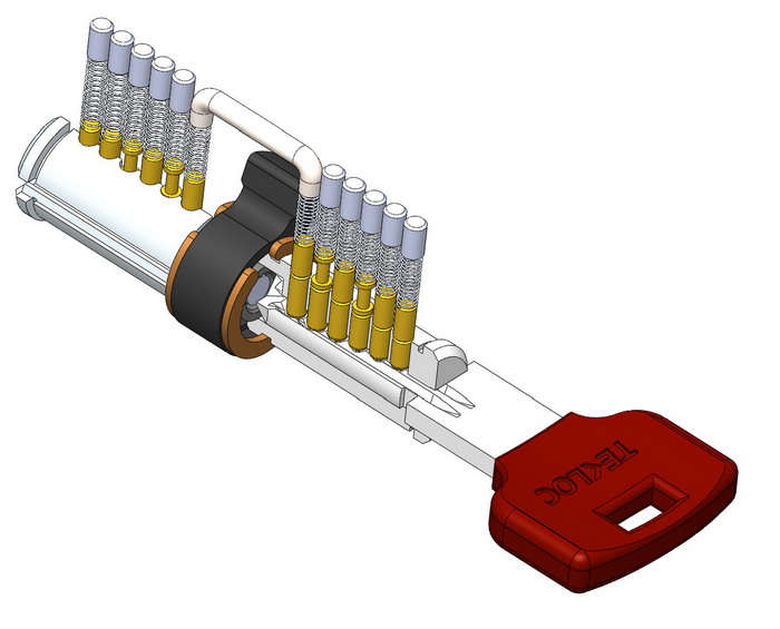 Computer key cylinder lock