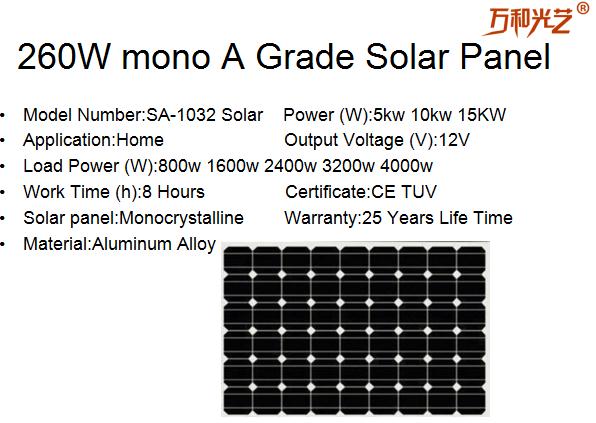 260w Mono A Grade Solar Panel 260w Mono A Grade Solar Panel