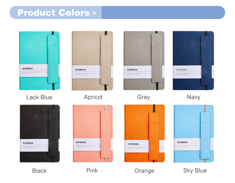 Pu fabric texture cover notebook with pen holder11 Pu fabric texture cover notebook with pen holder11