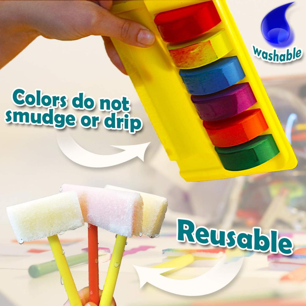 Rainbow Sponge Brush 4 Rainbow Sponge Brush 4