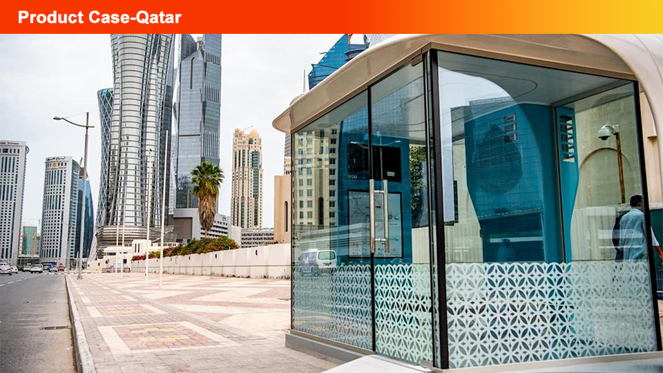 Cultural Custom Solar Powered Bus Shelter for Qatar Public Transport Cultural Custom Solar Powered Bus Shelter for Qatar Public Transport
