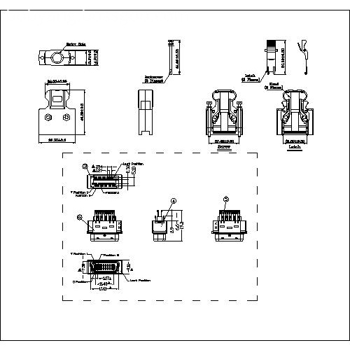 1.27mm Series 20P Hood Straight Exit Split With Solder Connector Molded Ribbon Type HPPCS02CNS-20XXX