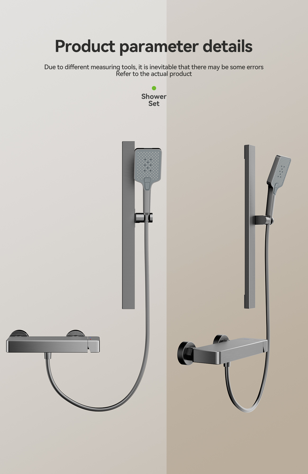 the size of Shower mixer the size of Shower mixer