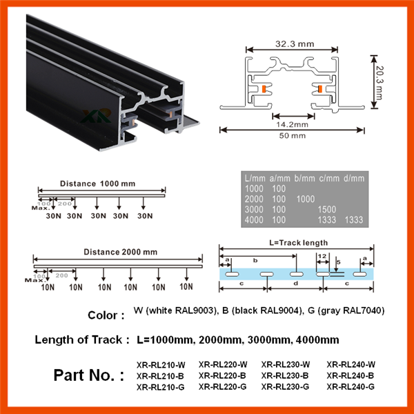 Recessed One-circuit Track system