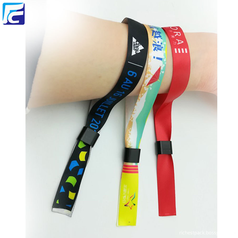 Customized fabric festival colored wristband lock