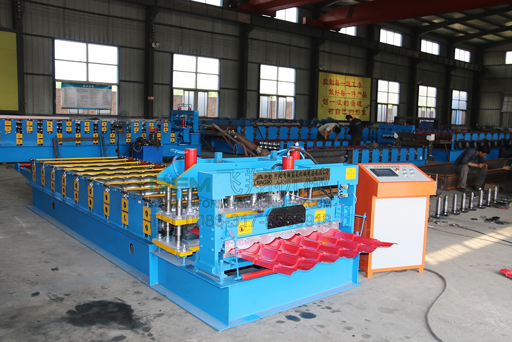 828 FX828 Glazed roof sheet embossing machine