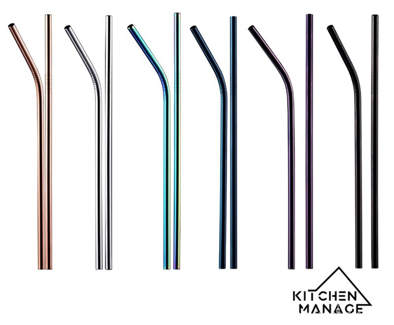 Stainless Steel Straws Bent Straight