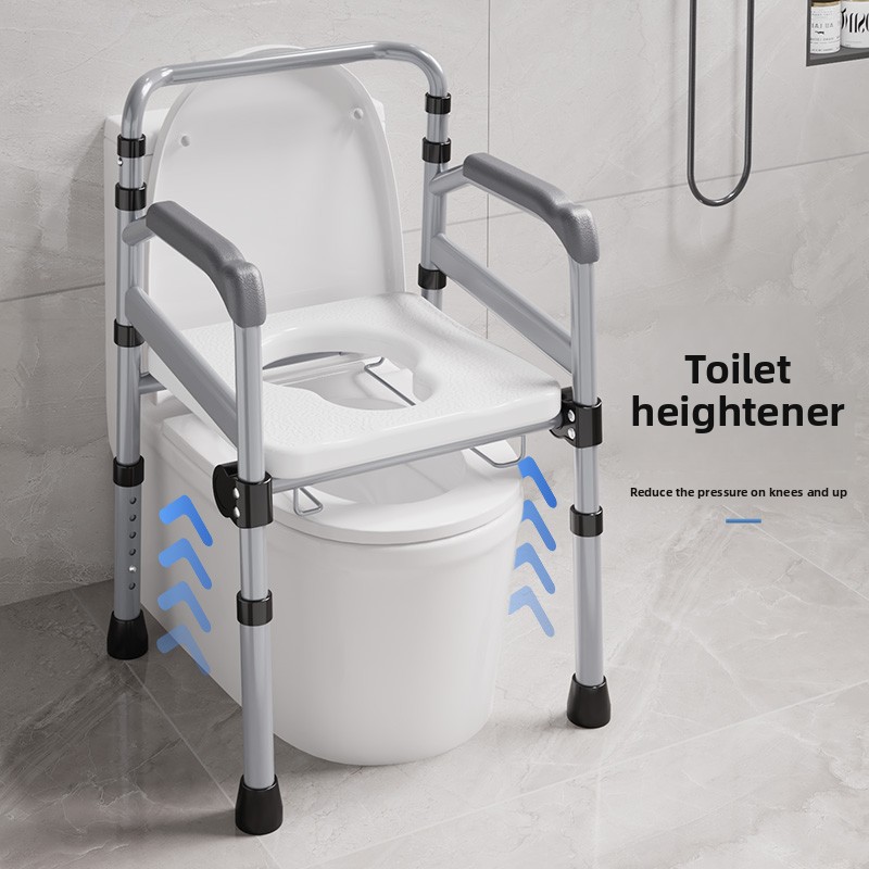 Superior Quality Aluminium Alloy Commode Chair Toilet Raised Bed Pan Designed for Elderly Recovery Nursing Toilet Seat Risers Superior Quality Aluminium Alloy Commode Chair Toilet Raised Bed Pan Designed for Elderly Recovery Nursing Toilet Seat Risers
