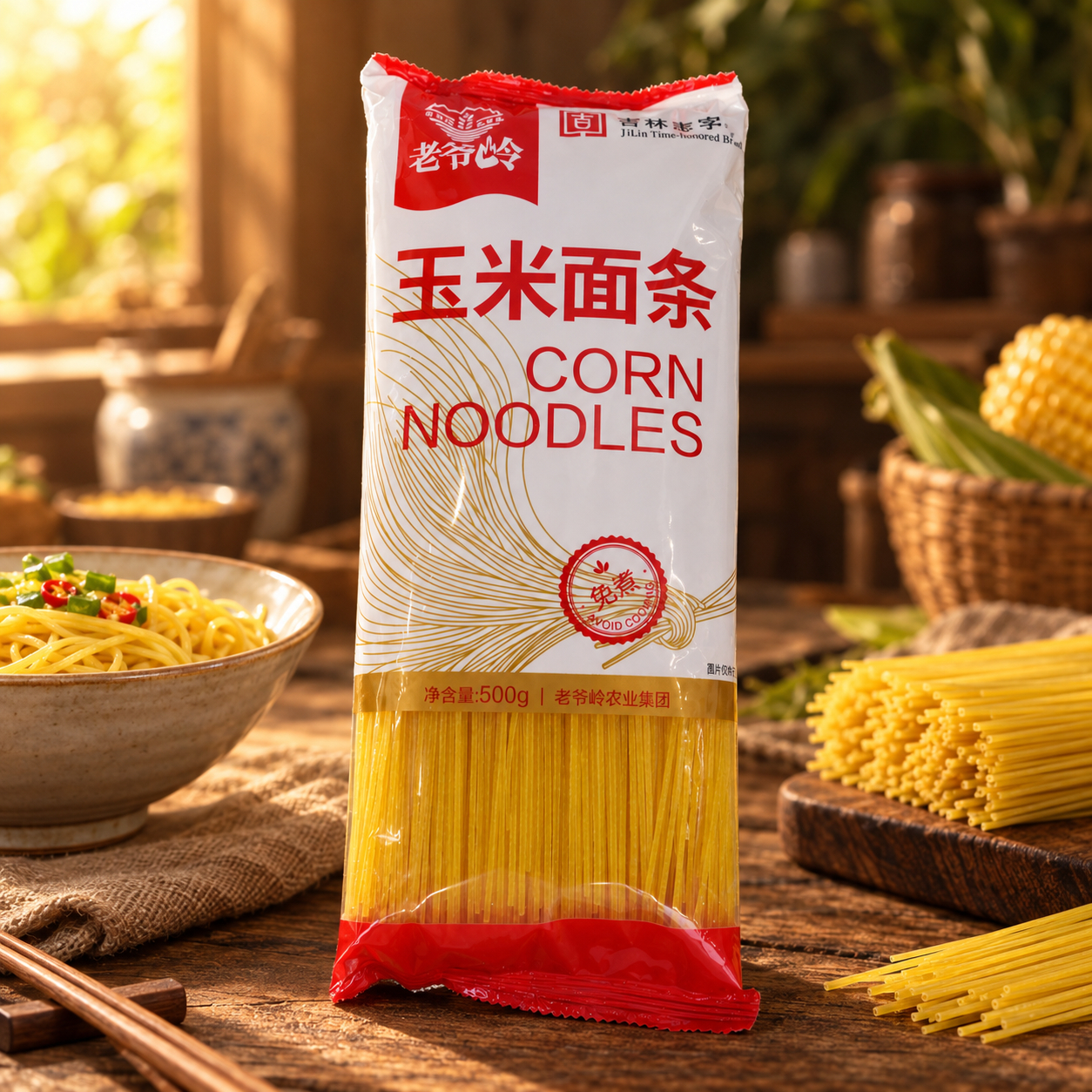 Fully cooked corn noodles3 Fully cooked corn noodles3