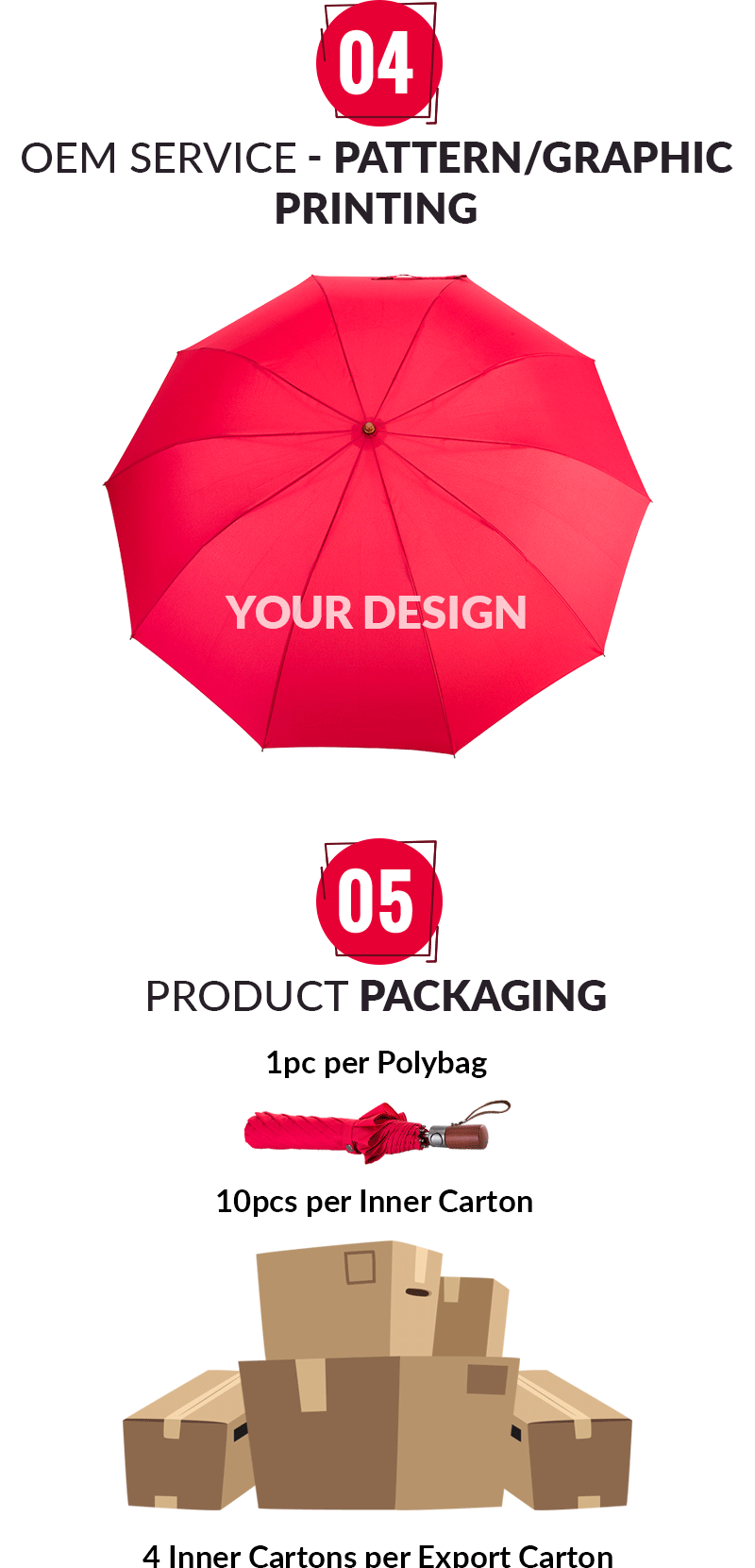 Taschenschirm Größe folding umbrella size