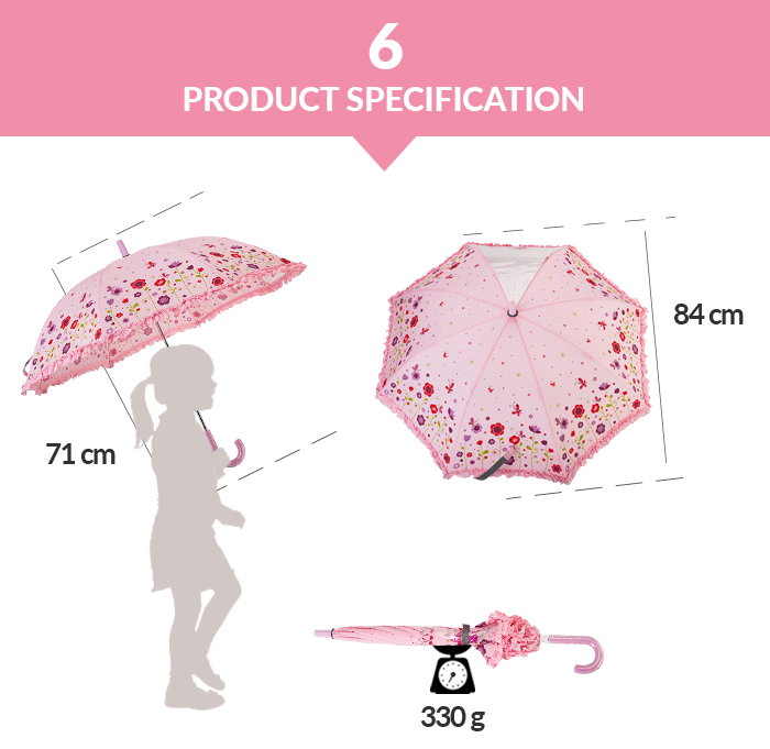 Rüschen Kinder Regenschirm Frill Kids Umbrella