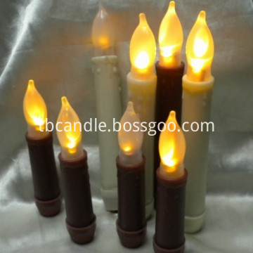 Bright flameless LED taper candle with timer