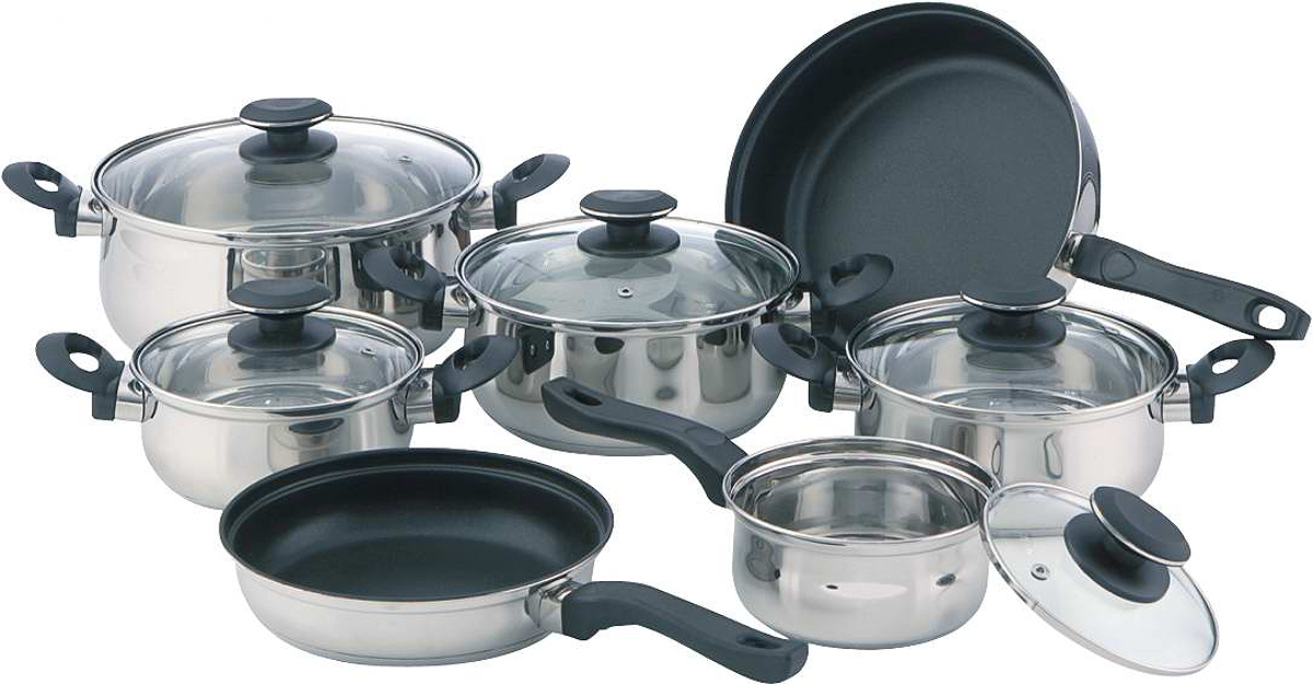 Special bakelite handle 12pcs cookware set	