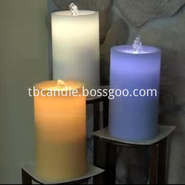 color change fountation candle