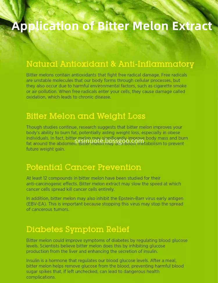 Application Of Charantia Extract Powder Application Of Charantia Extract Powder