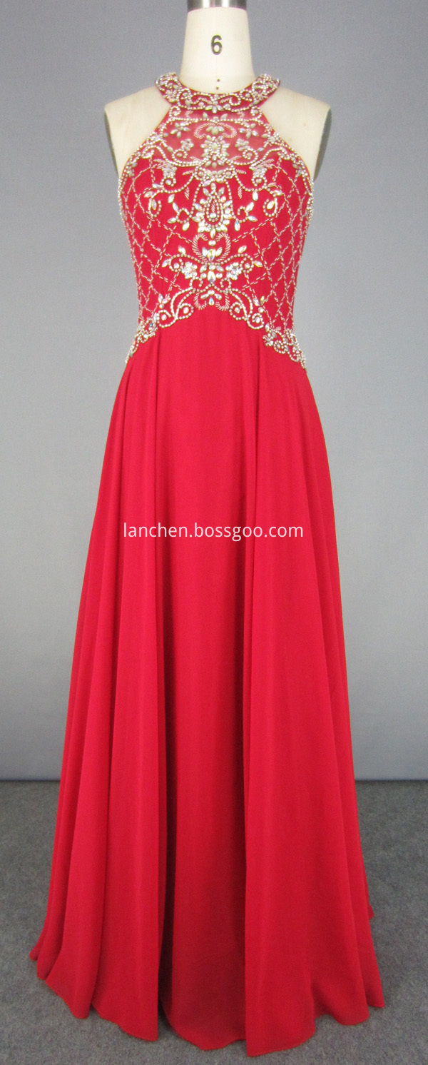 Red Chiffon Dress