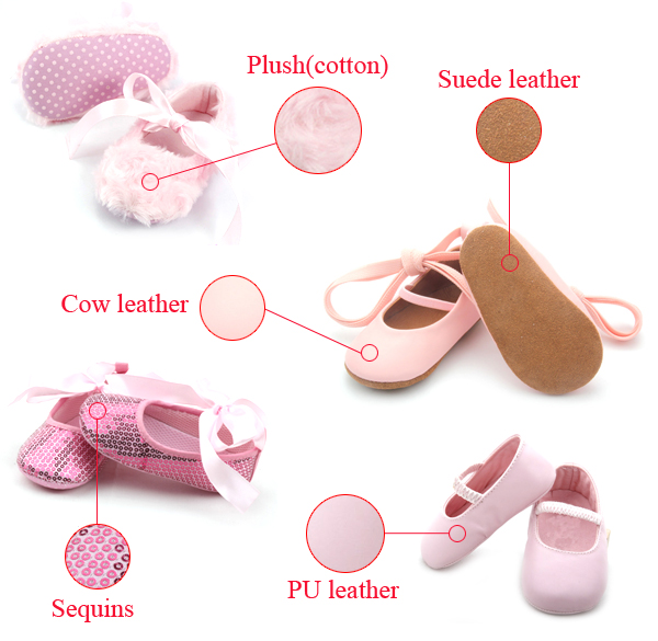 Baby Dress Shoes Materials Leather girls Shoes