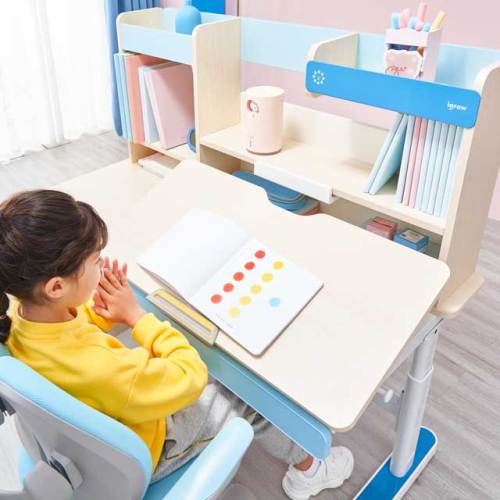 Quality Wooden study desk ergonomic kids study desk chair for Sale