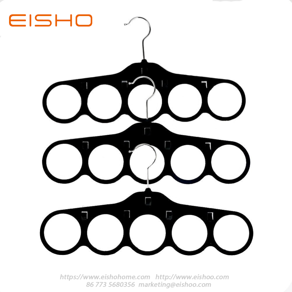 6 cinto de cicatriz de veludo amarra cabide 6 Velvet Scar Belt Ties Hanger