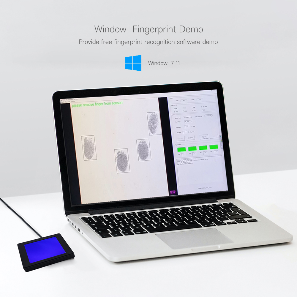 Ultra-thin 4-fingerprint collection registration identification Ultra-thin 4-fingerprint collection registration identification