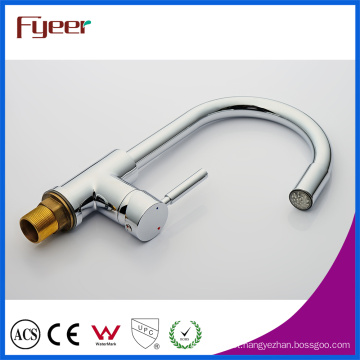 Fyeer Brass Sink Led Kitchen Faucet Power By Water Pressure No